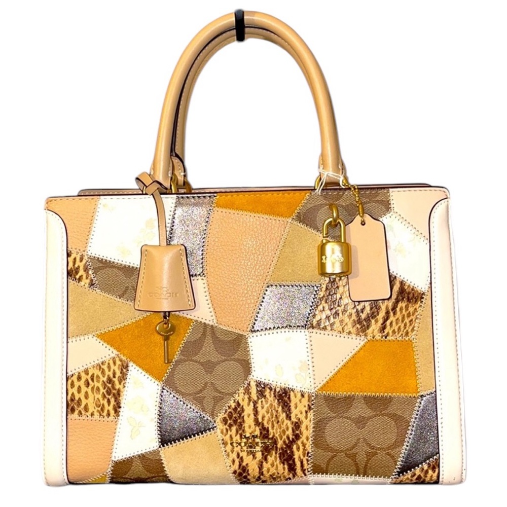 17-25 NWT Preloved Coach Zoe Patchwork with Long Wallet